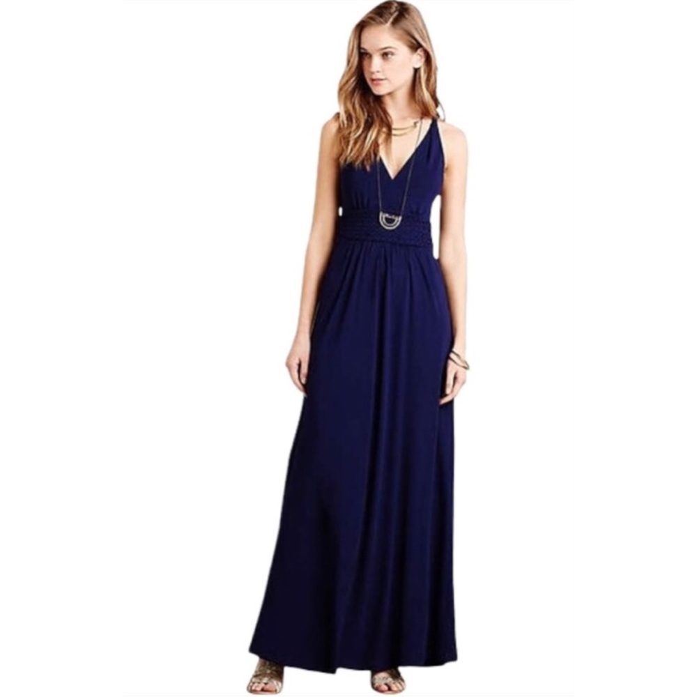 Maeve Yuma Maxi Dress Navy Blue Size 2